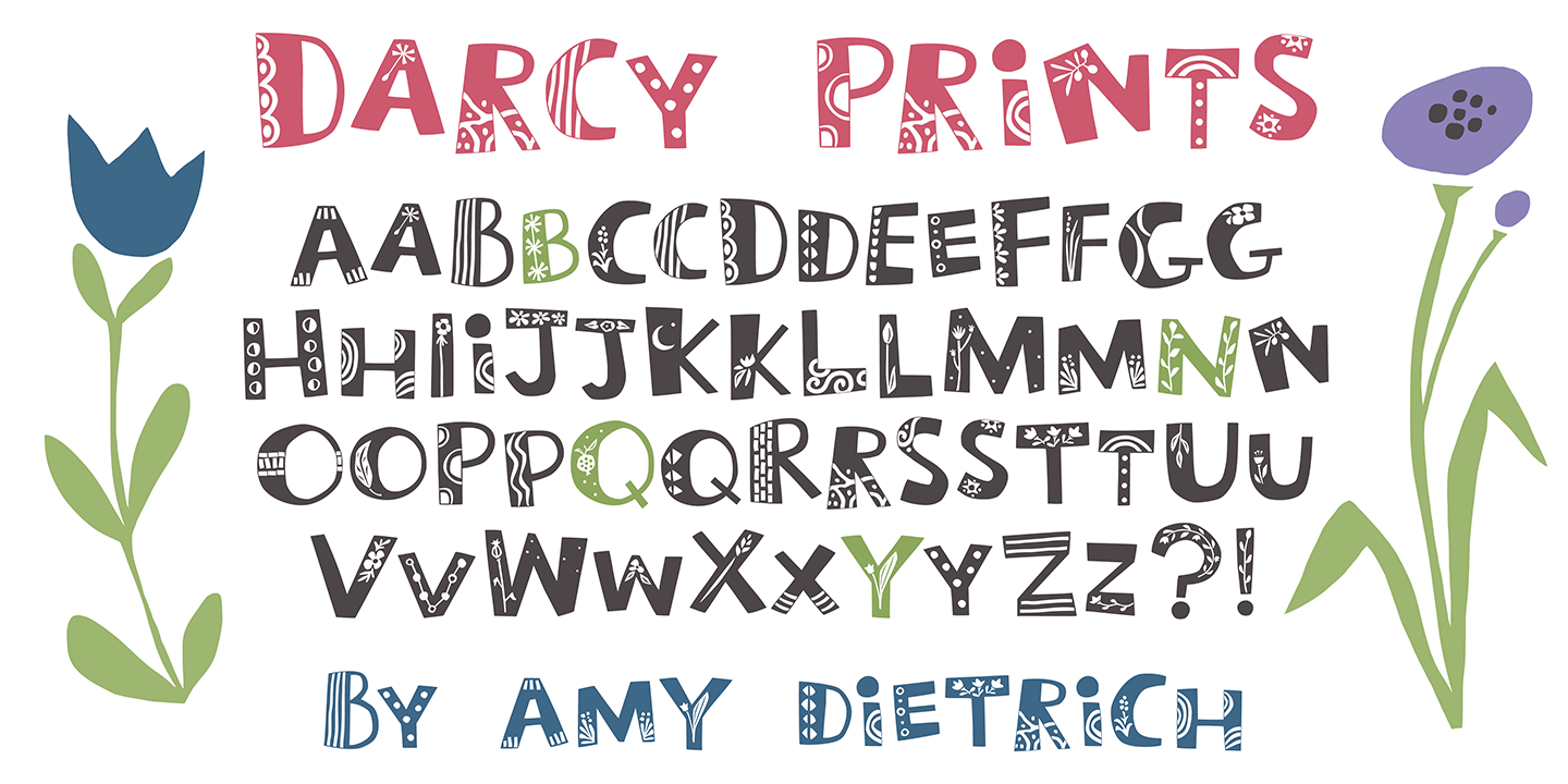 Пример шрифта Darcy Designs